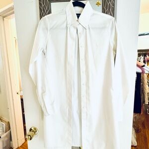 Brooks Brothers White Tunic Top with Long Sleeves